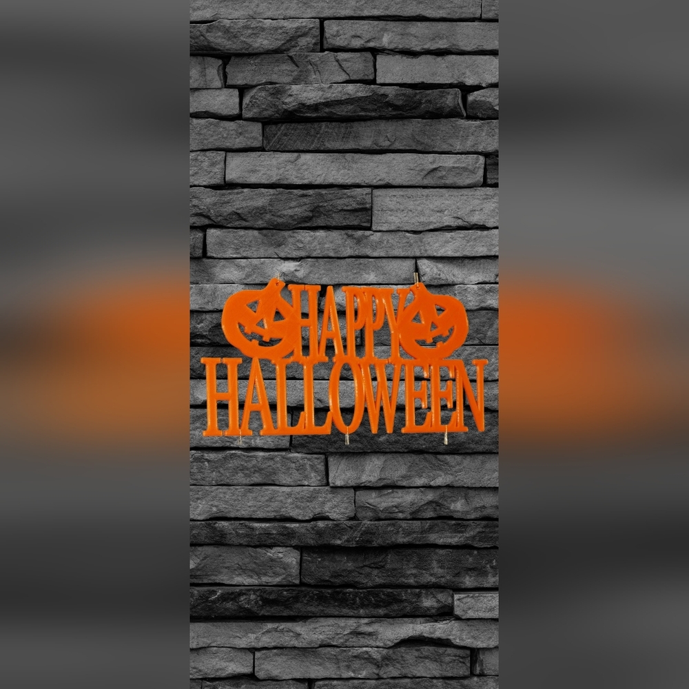 Orange Happy Halloween Wall Decor